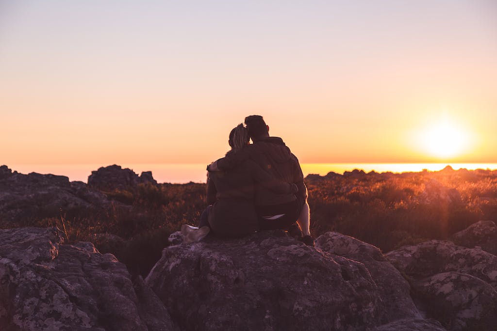 Couple on Top of Rocks